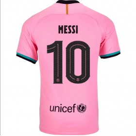 Camisolas de futebol FC Barcelona Lionel Messi 10 Equipamento 3ª 2020/21 Manga Curta